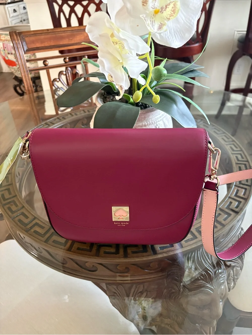 ♥️♥️KATE SPADE DOREEN BOND STREET RED PLUM LEATHER CROSSBODY BAG!♥️♥️ - Picture 1 of 10